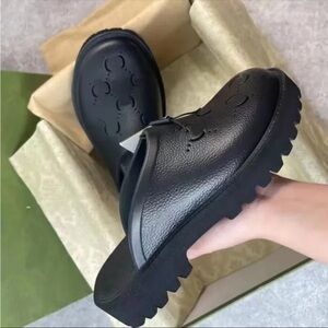 GG logo platform mules